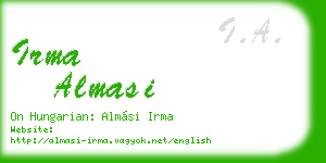 irma almasi business card